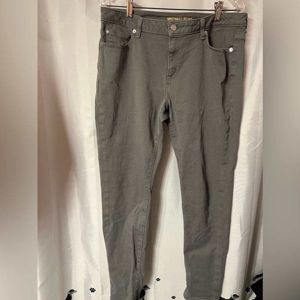 Michael Kors ‘Izzy Skinny’ grey denim jeans. Worn and washed once. Size 12